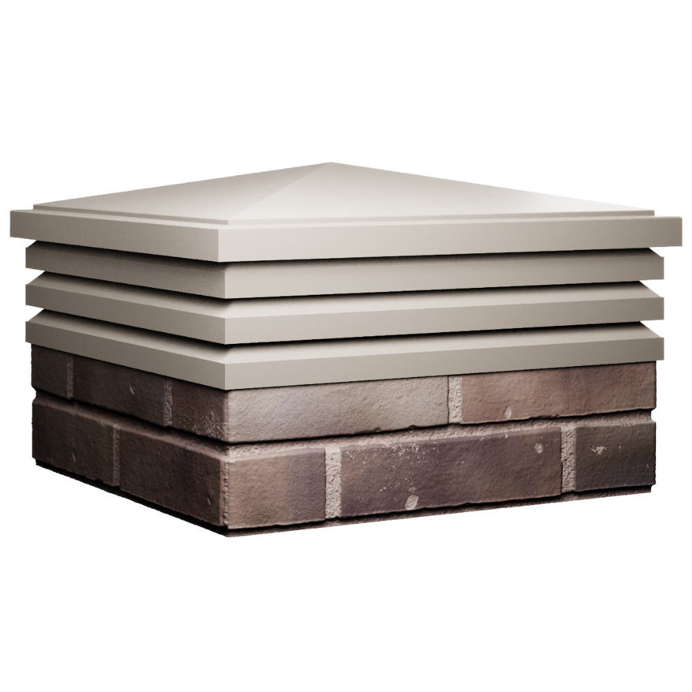 Колпак Zking Бона ХайТек Бежевый на столб 2х2 кирпича (513х513мм) в Ставрополе фото