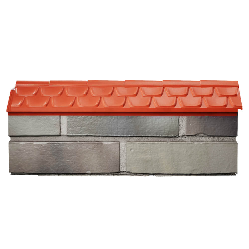 Парапет Zking Эльбрус Красный с посадкой на 0.5 кирпича (130мм) в Ставрополе фото