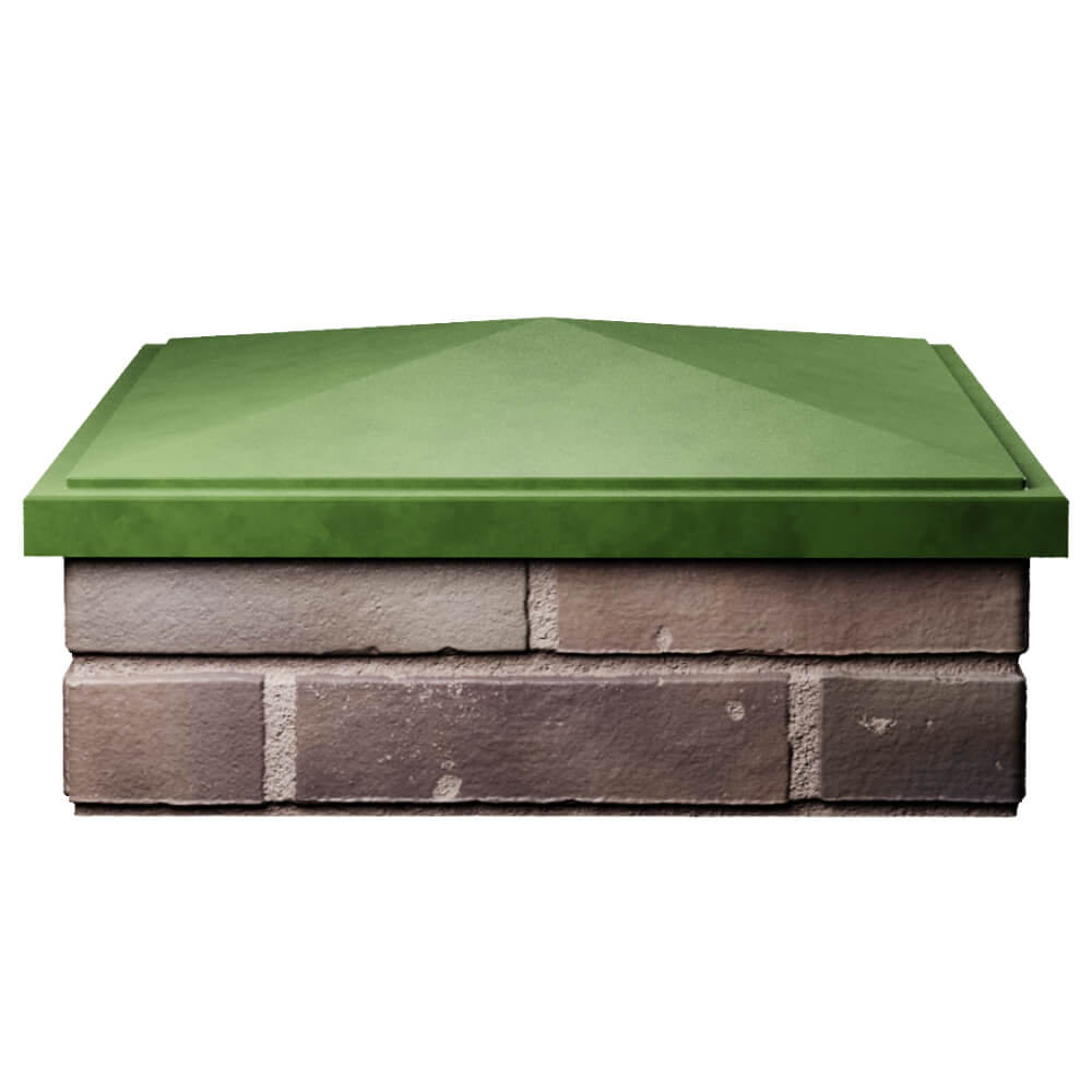 Колпак Zking БонаМоно Зеленый на столб 2х2 кирпича (515х515, 530х530мм) Ставрополь фото