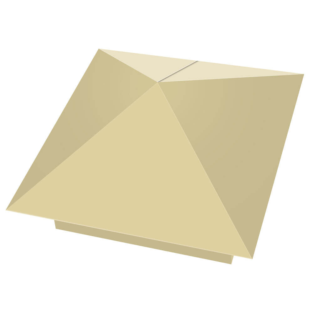 Колпак металлический 400х400мм RAL1014 Бежевый заборный Ставрополь фото