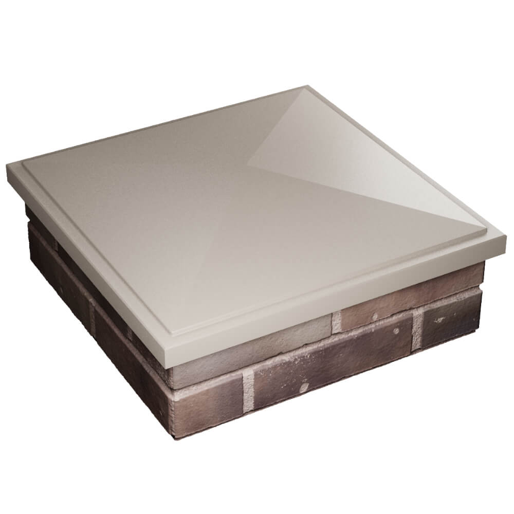 Колпак Zking БонаМоно Бежевый на столб 2х2 кирпича (515х515, 530х530мм) в Ставрополе фото