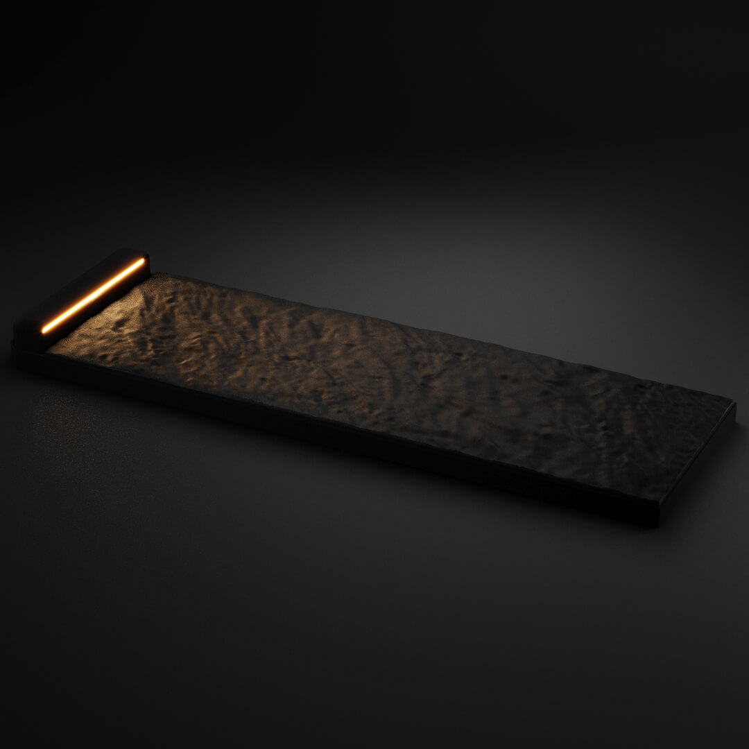 LED Светильник для шаговой плиты STONE Черный Сланец 330х75х98мм в Ставрополе фото