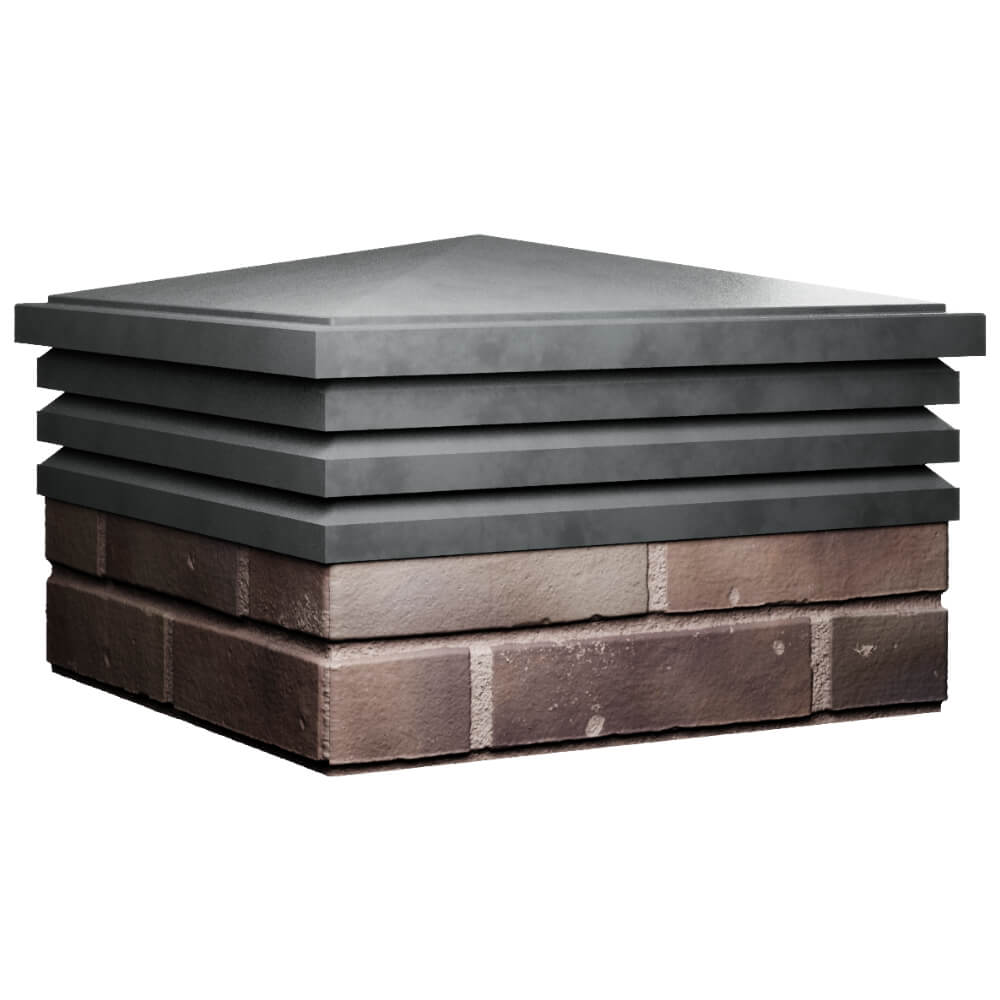 Колпак Zking Бона ХайТек Серый на столб 2х2 кирпича (513х513мм) в Ставрополе фото