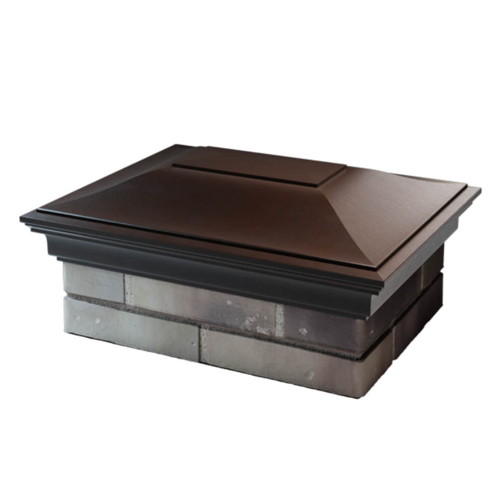 Колпак Zking Монблан Коричневый на столб 2х1.5 кирпича (515х385мм) в Ставрополе фото