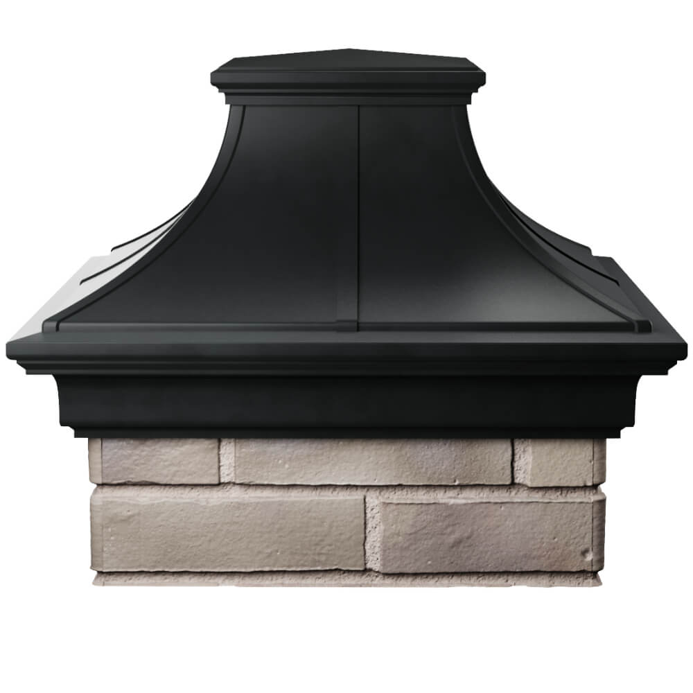 Колпак Zking Монблан Премиум Черный на столб 1.5х1.5 кирпича (385х385мм) Ставрополь фото