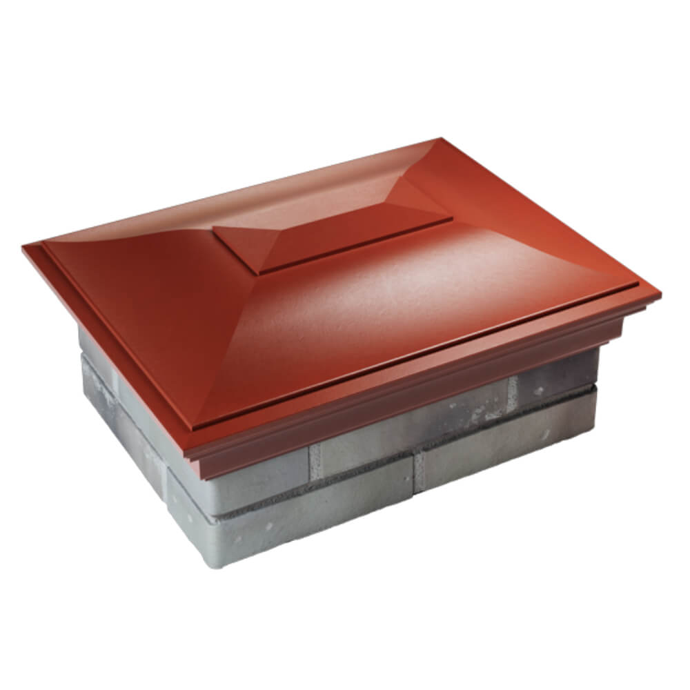 Колпак Zking Монблан Красный на столб 2х1.5 кирпича (515х385мм) Ставрополь фото