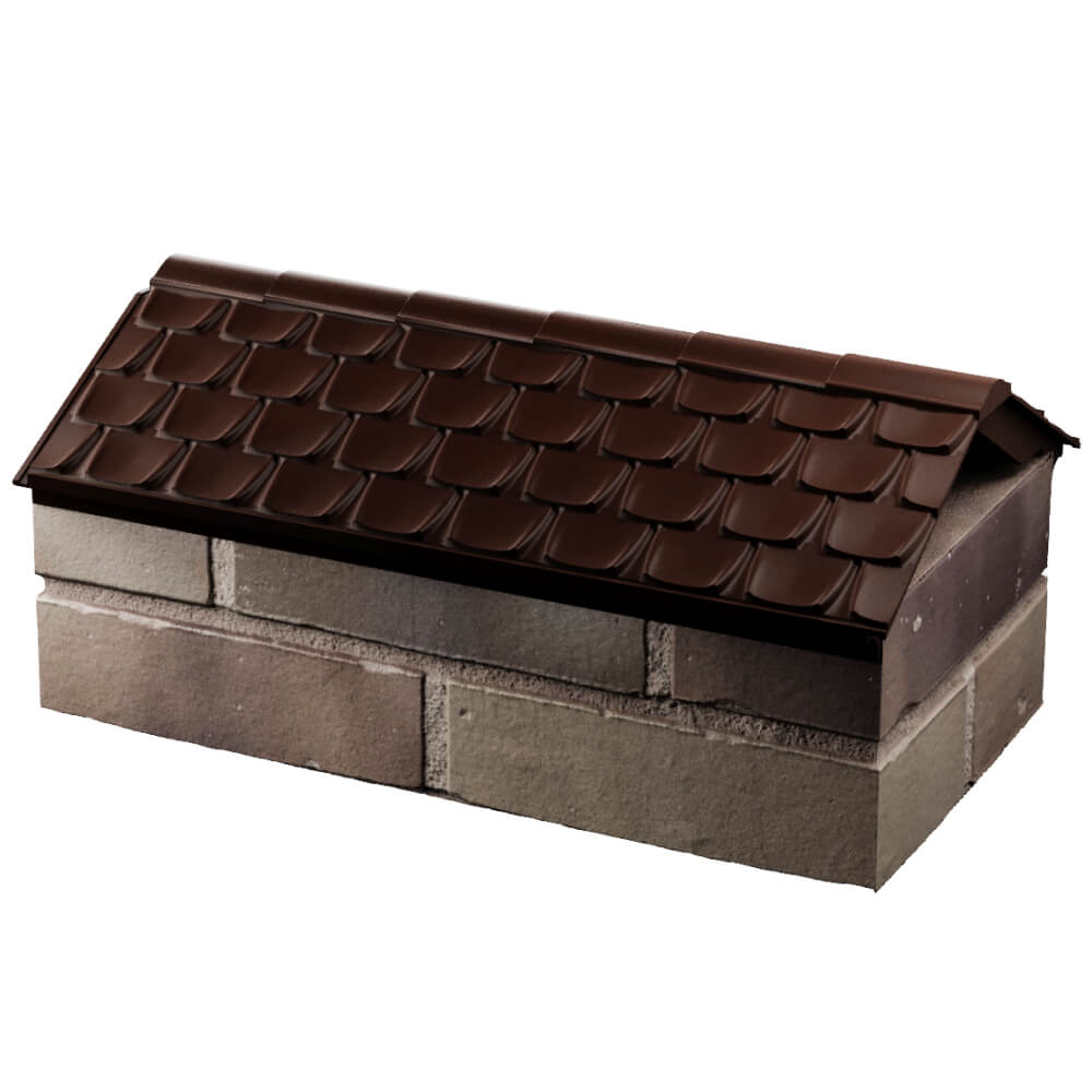 Парапет Zking Эльбрус Коричневый с посадкой на 1 кирпич (255мм) в Ставрополе фото