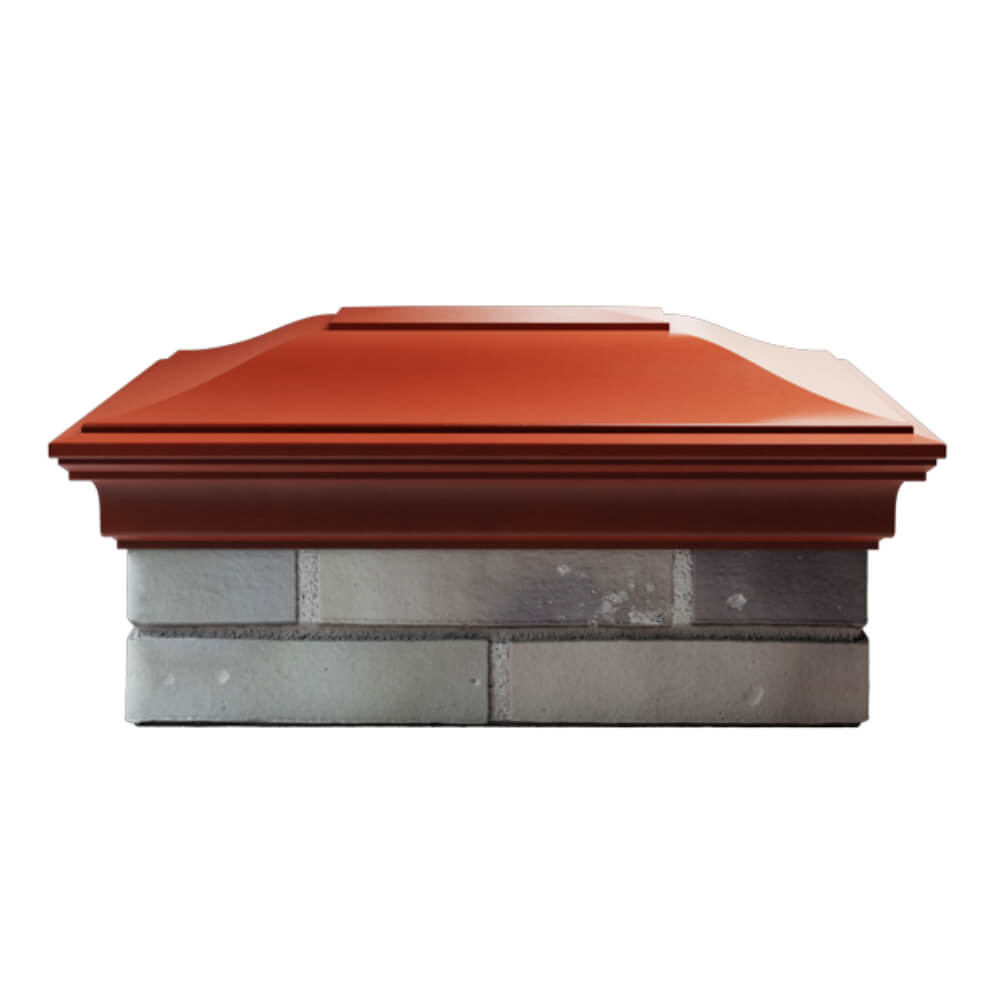 Колпак Zking Монблан Красный на столб 2х1.5 кирпича (515х385мм) в Ставрополе фото