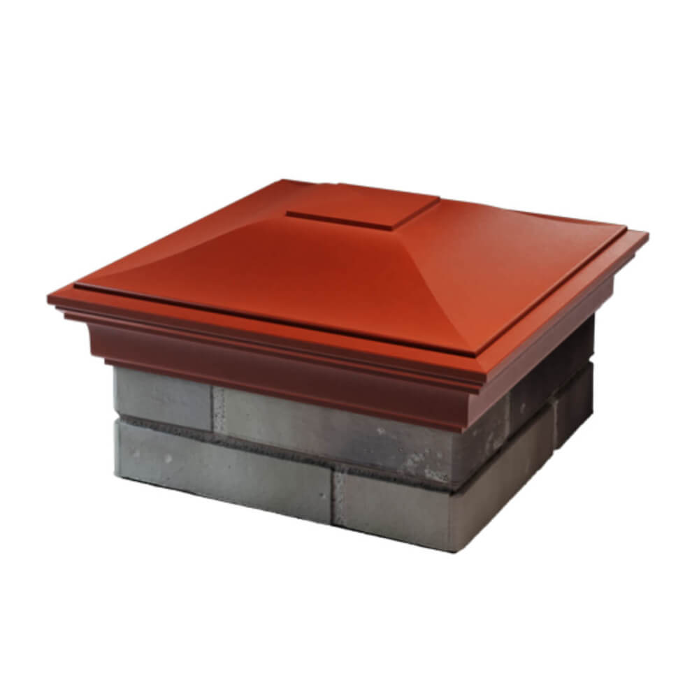 Колпак Zking Монблан Красный на столб 1.5х1.5 еврокирпича 0.7НФ (355х355мм) в Ставрополе фото