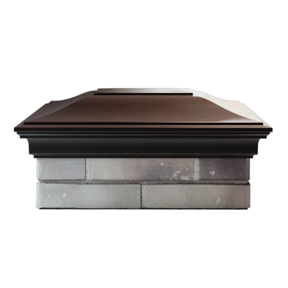 Колпак Zking Монблан Коричневый на столб 2х1.5 кирпича (515х385мм) в Ставрополе фото