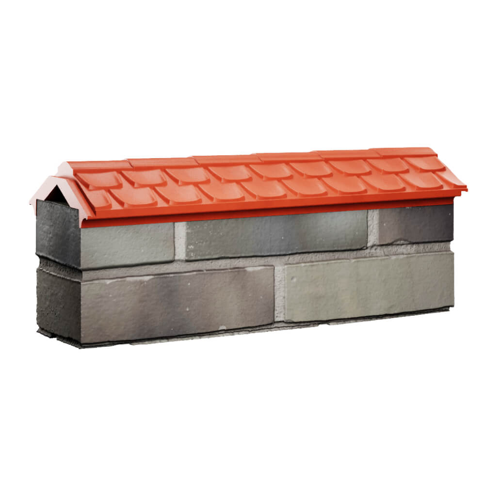 Парапет Zking Эльбрус Красный с посадкой на 0.5 кирпича (130мм) Ставрополь фото