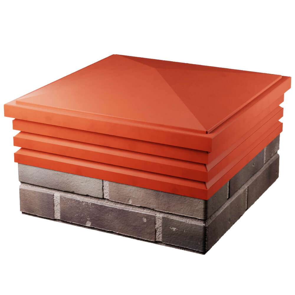 Колпак Zking Бона ХайТек Красный на столб 2х2 кирпича (513х513мм) в Ставрополе фото