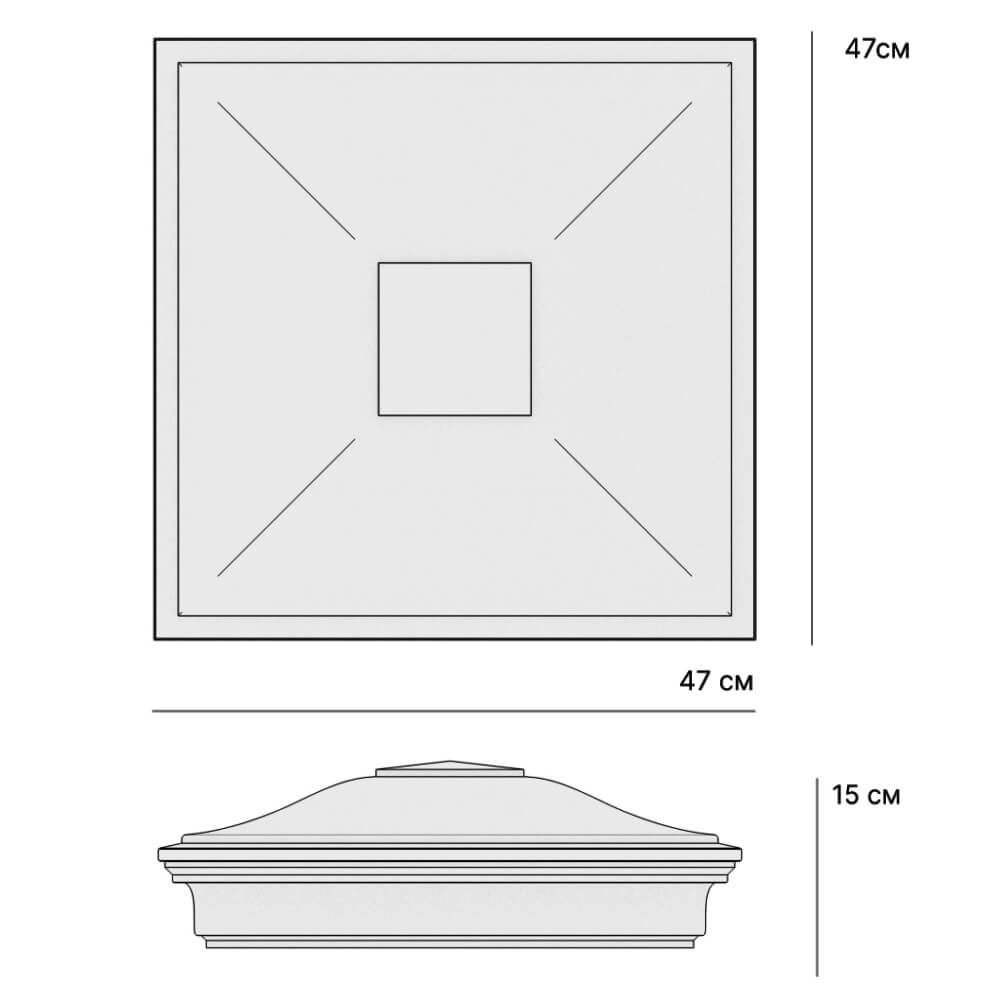 Колпак Zking Монблан Коричневый на столб 1.5х1.5 кирпича (385х385мм) в Ставрополе фото