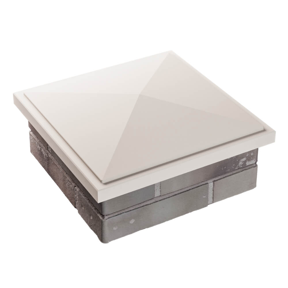 Колпак Zking БонаМоно Бежевый на столб 1.5х1.5 кирпича (385х385, 400х400мм) в Ставрополе фото