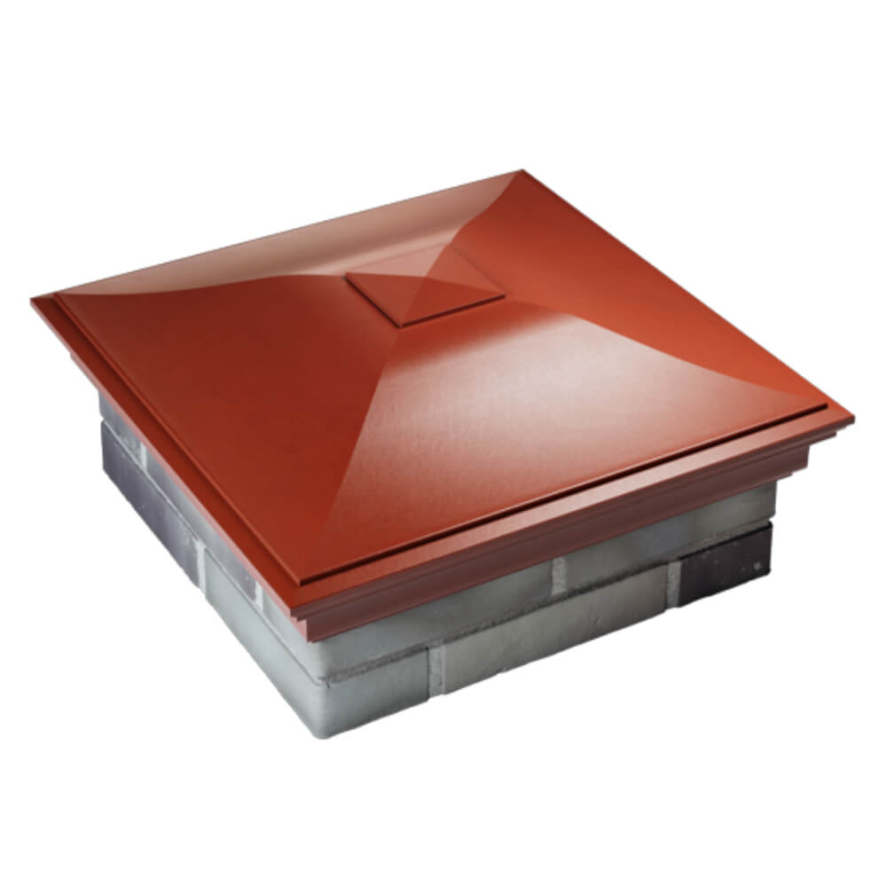 Колпак Zking Монблан Красный на столб 2х2 кирпича (515х515мм) Ставрополь фото