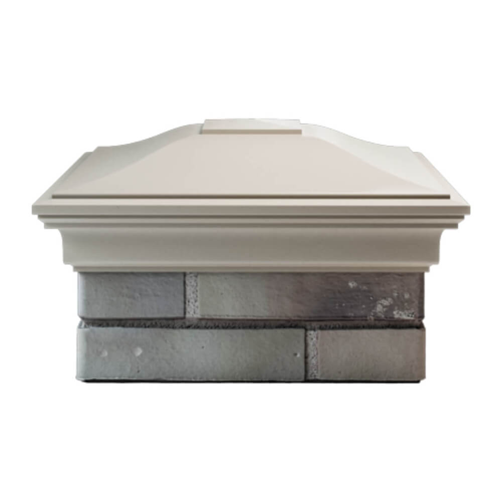 Колпак Zking Монблан Бежевый на столб 1.5х1.5 еврокирпича 0.7НФ (355х355мм) Ставрополь фото