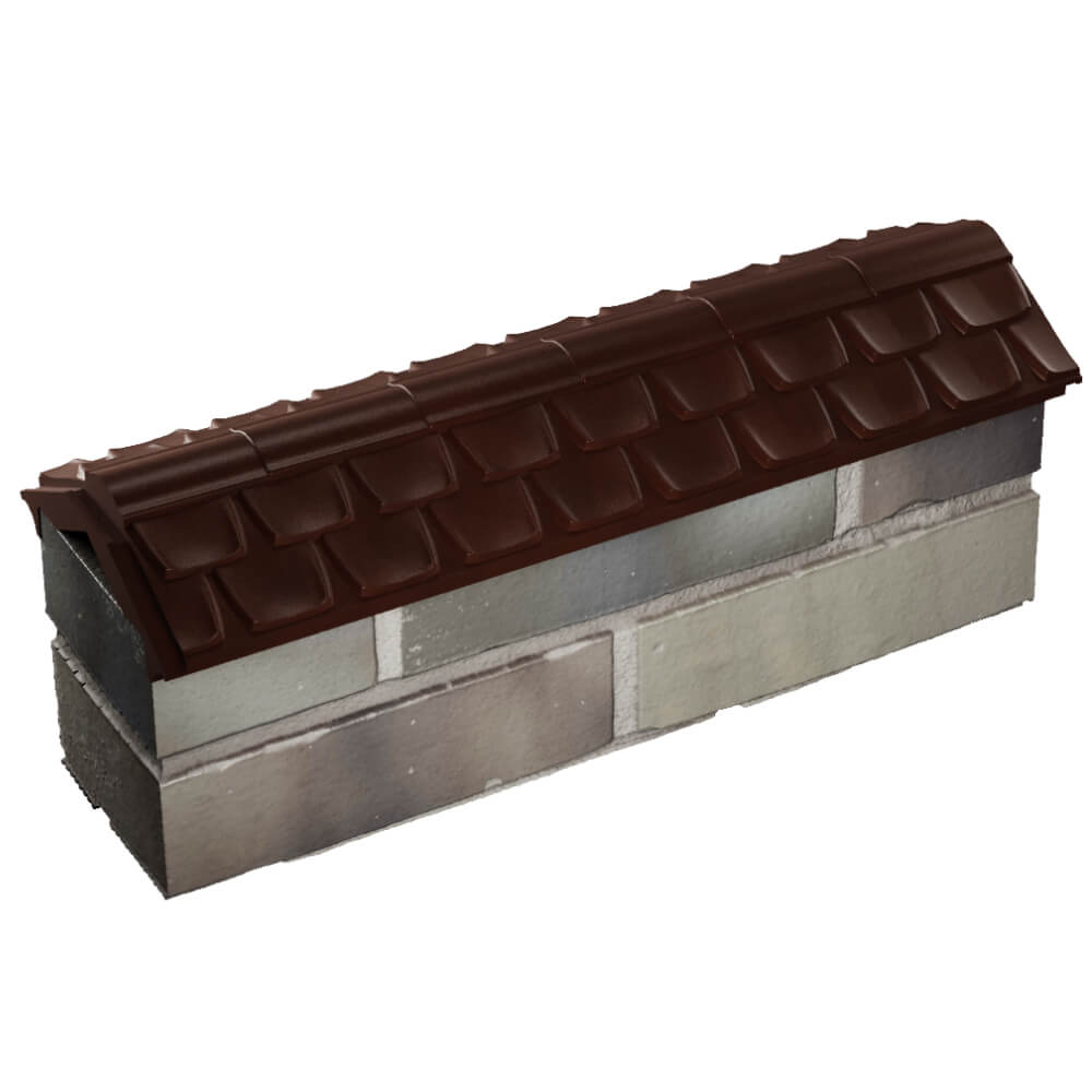 Парапет Zking Эльбрус Коричневый с посадкой на 0.5 кирпича (130мм) в Ставрополе фото