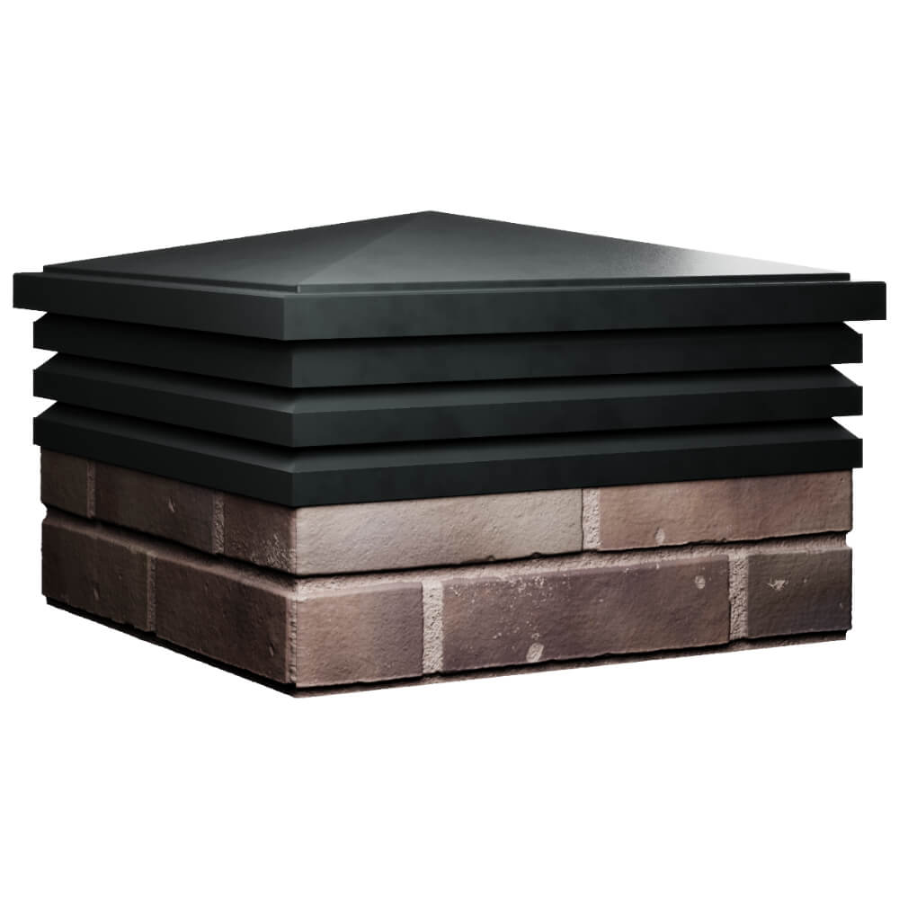 Колпак Zking Бона ХайТек Черный на столб 2х2 кирпича (513х513мм) в Ставрополе фото