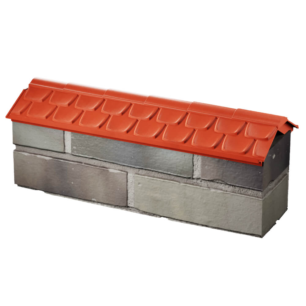 Парапет Zking Эльбрус Красный с посадкой на 0.5 кирпича (130мм) в Ставрополе фото