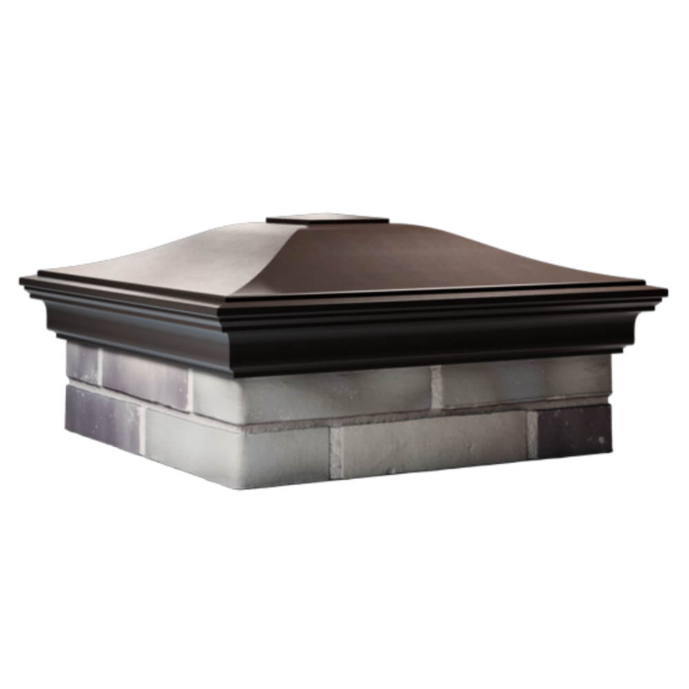 Колпак Zking Монблан Коричневый на столб 2х2 кирпича (515х515мм) в Ставрополе фото