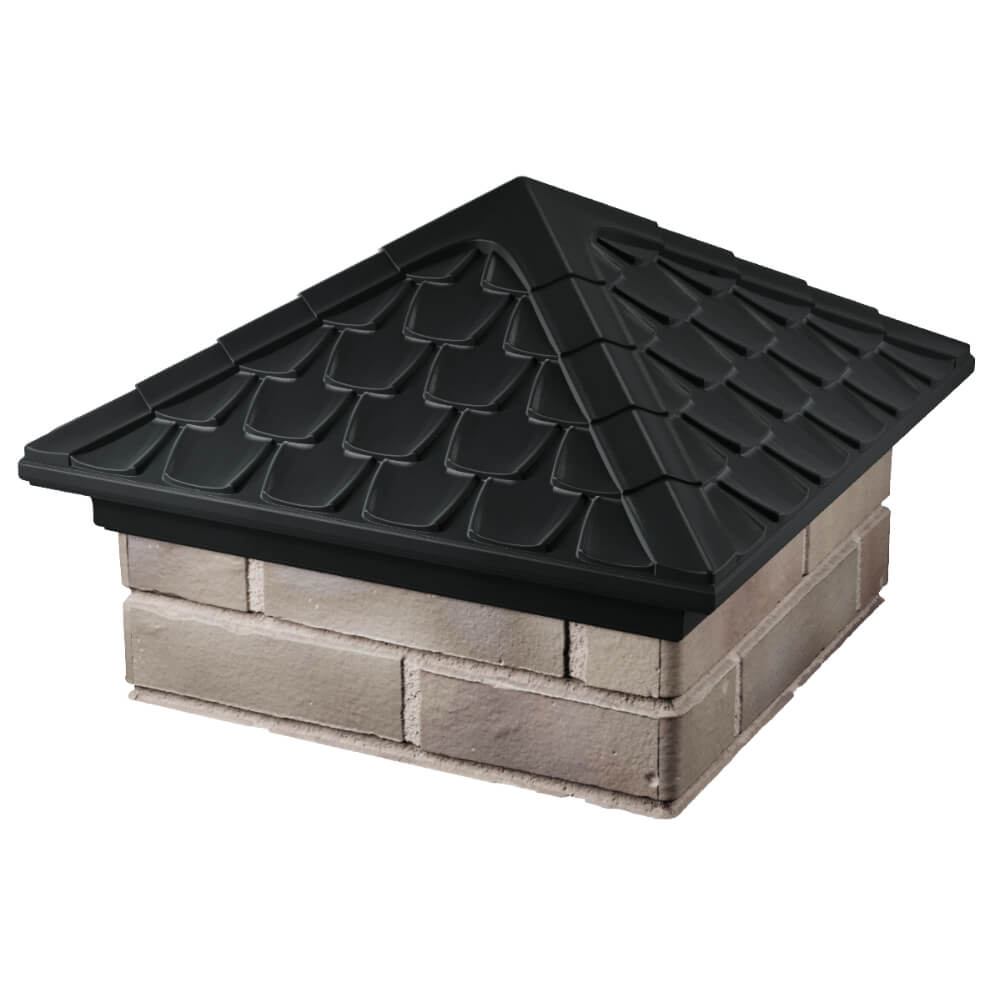 Колпак Zking Эльбрус Черный на столб 1.5х1.5 кирпича (385х385мм) в Ставрополе фото