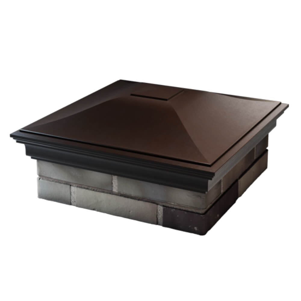 Колпак Zking Монблан Коричневый на столб 2х2 кирпича (515х515мм) в Ставрополе фото