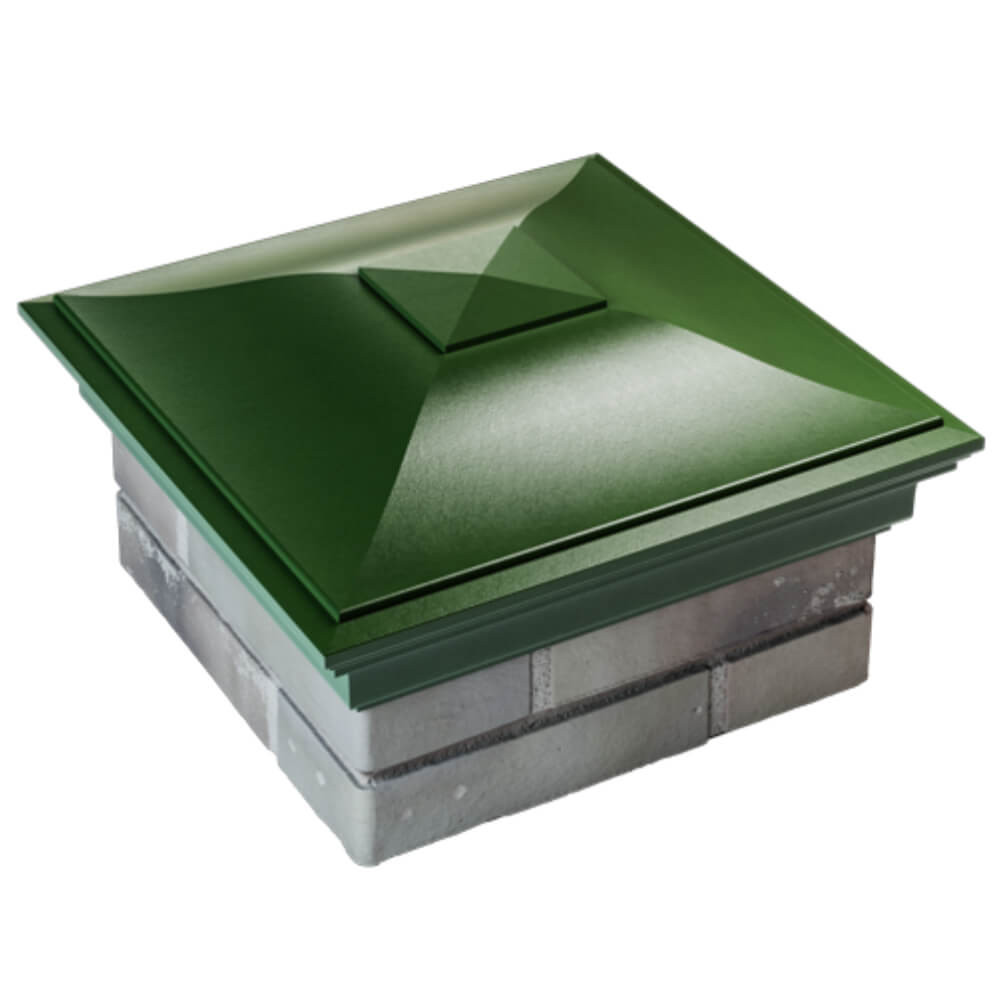 Колпак Zking Монблан Зеленый на столб 1.5х1.5 кирпича (385х385мм) в Ставрополе фото