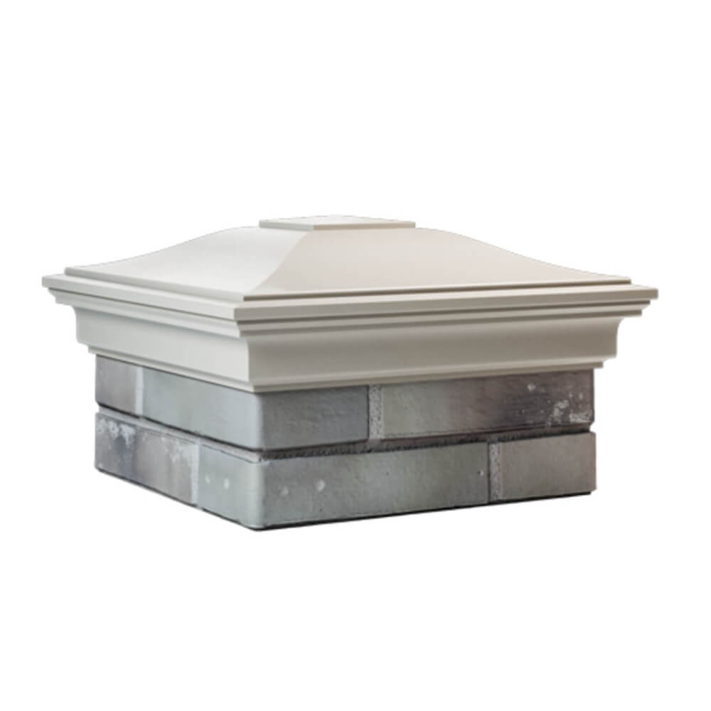 Колпак Zking Монблан Бежевый на столб 1.5х1.5 еврокирпича 0.7НФ (355х355мм) в Ставрополе фото