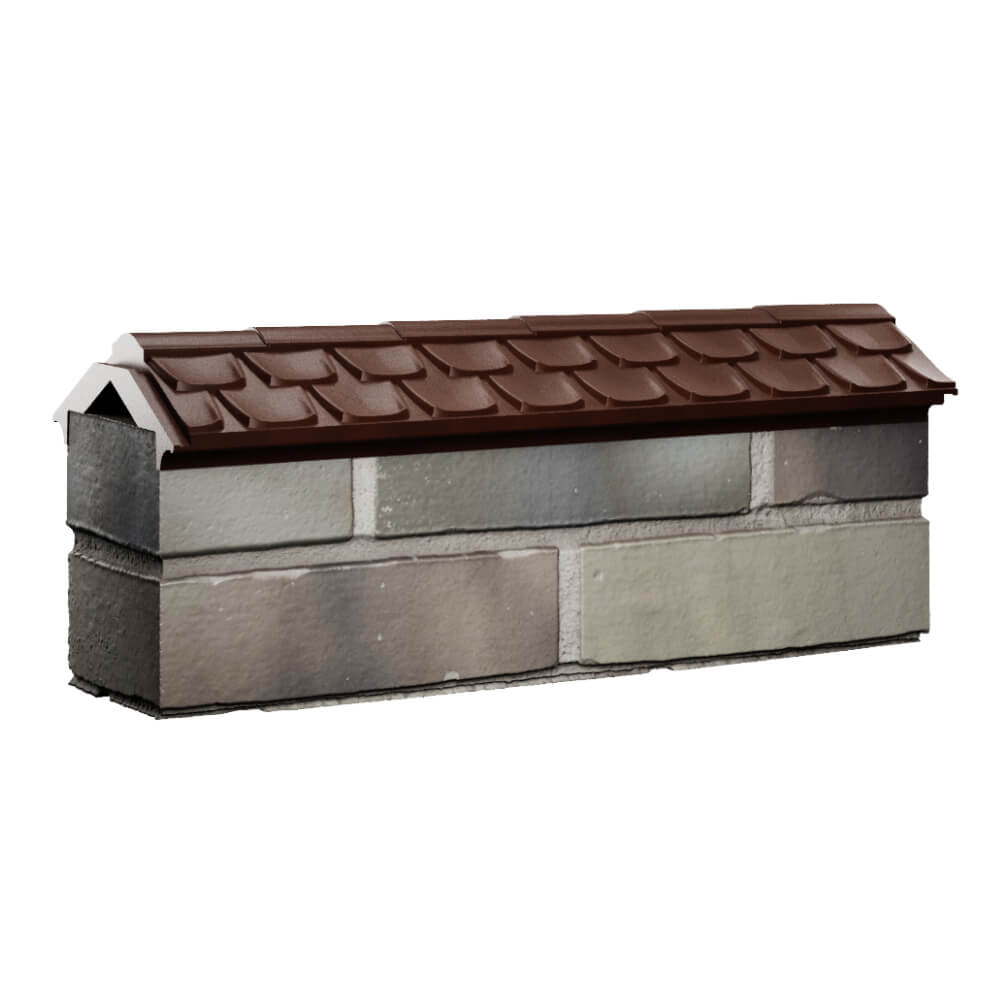 Парапет Zking Эльбрус Коричневый с посадкой на 0.5 кирпича (130мм) Ставрополь фото