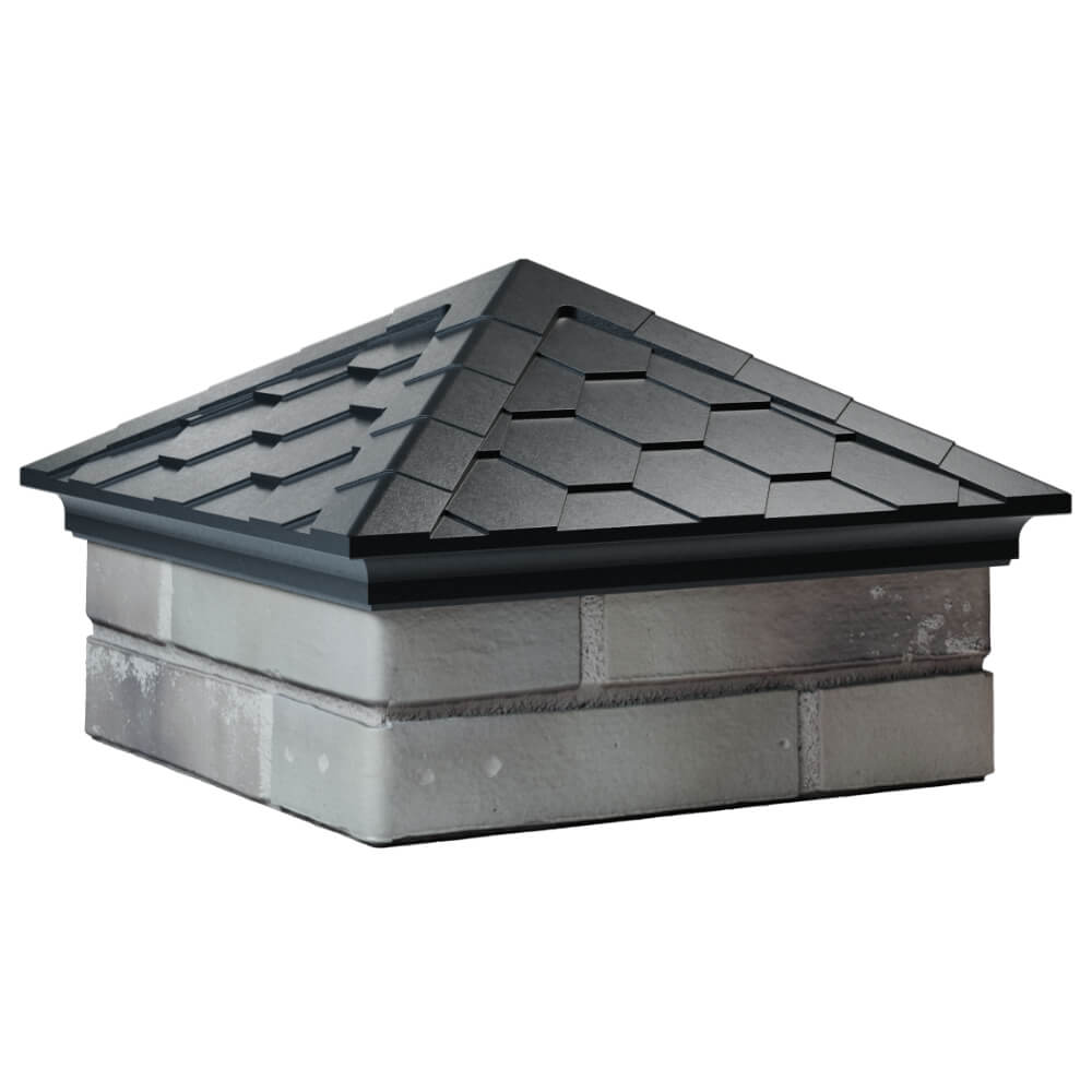 Колпак Zking Эверест Черный на столб 1.5х1.5 кирпича (390х390мм) в Ставрополе фото