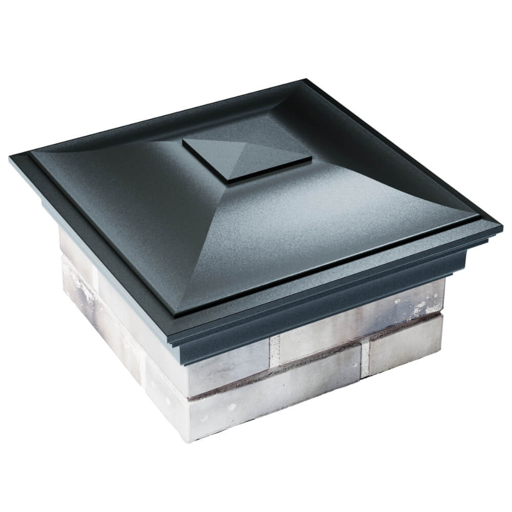 Колпак Zking Монблан Черный на столб 1.5х1.5 кирпича (385х385мм) в Ставрополе фото