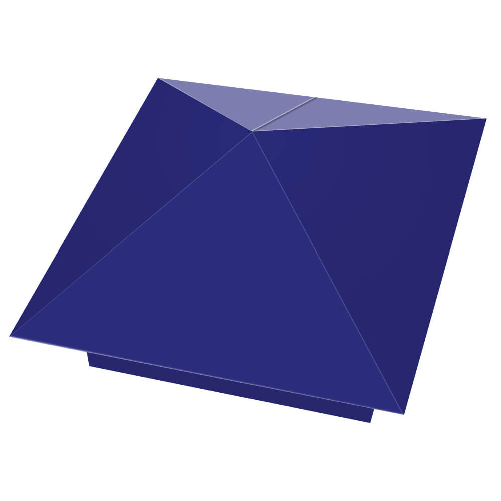 Колпак металлический 400х400мм RAL5002 Синий Ультрамарин заборный Ставрополь фото