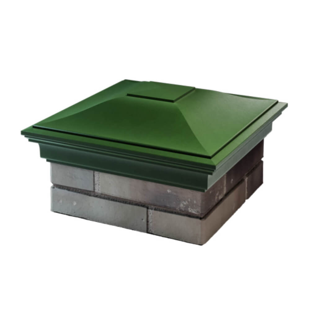 Колпак Zking Монблан Зеленый на столб 1.5х1.5 еврокирпича 0.7НФ (355х355мм) в Ставрополе фото