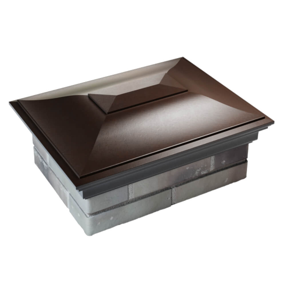 Колпак Zking Монблан Коричневый на столб 2х1.5 кирпича (515х385мм) Ставрополь фото