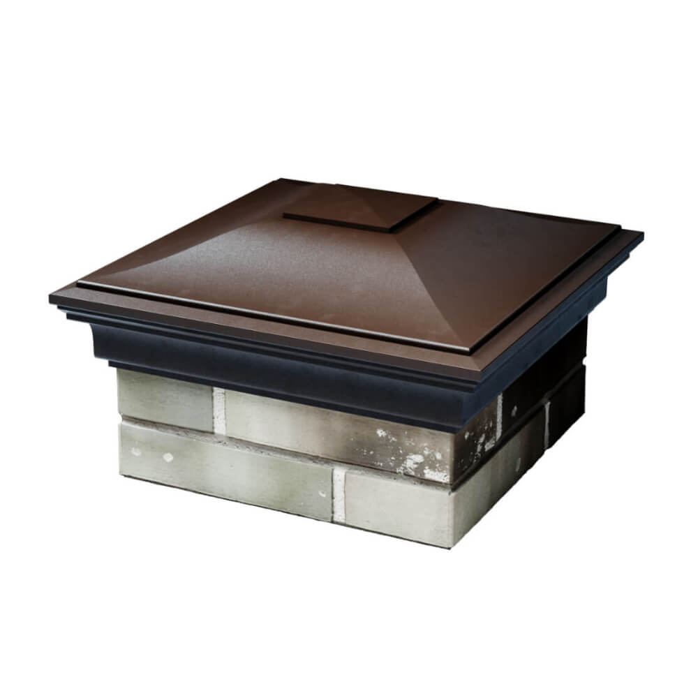 Колпак Zking Монблан Коричневый на столб 1.5х1.5 еврокирпича 0.7НФ (355х355мм) в Ставрополе фото