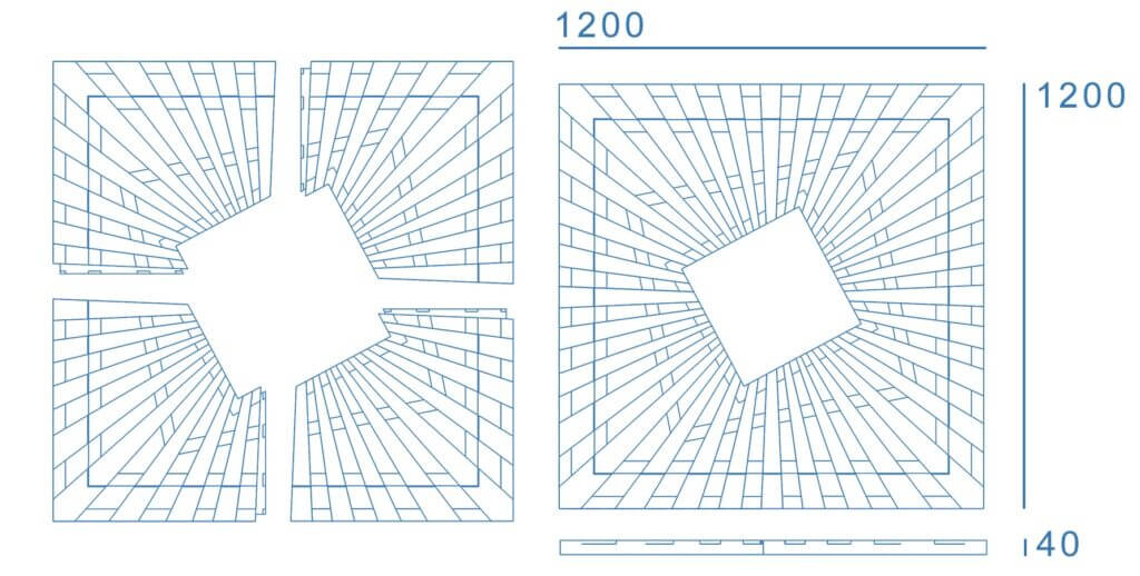 Приствольная решетка для дерева ZKING ATMOSPHERE 1.2х1.2м Черная в Ставрополе фото