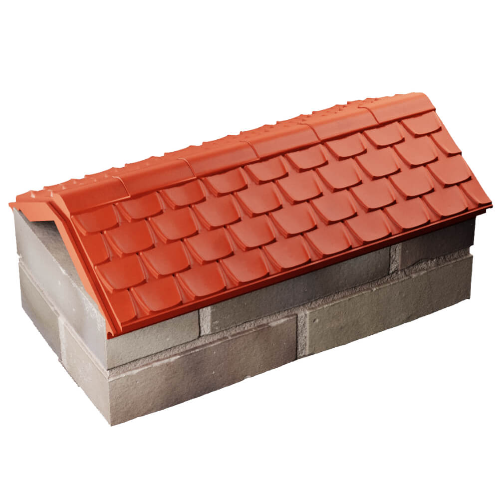 Парапет Zking Эльбрус Красный с посадкой на 1 кирпич (255мм) в Ставрополе фото