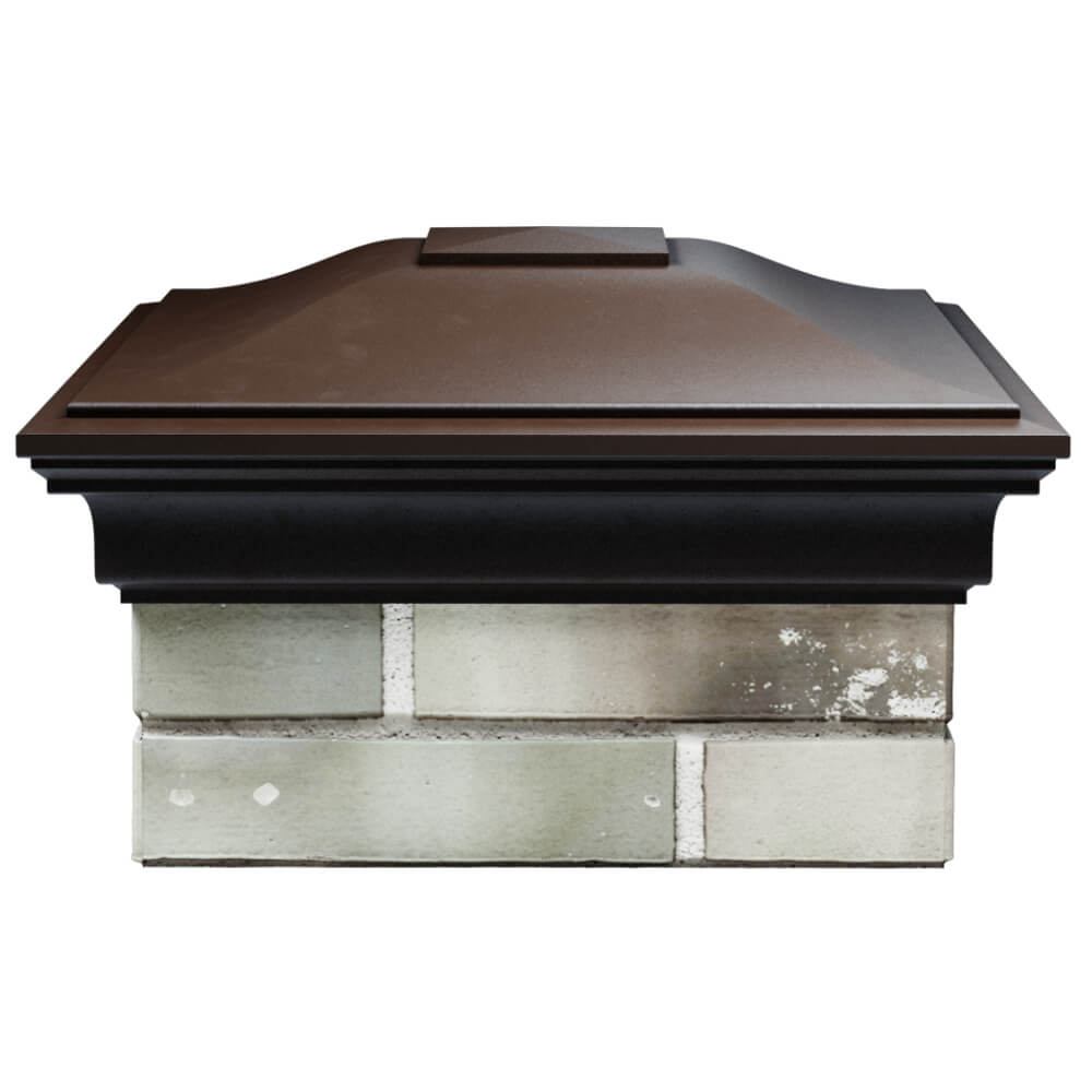 Колпак Zking Монблан Коричневый на столб 1.5х1.5 кирпича (385х385мм) Ставрополь фото