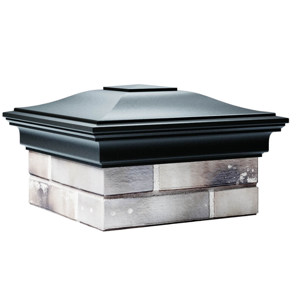 Колпак Zking Монблан Черный на столб 1.5х1.5 кирпича (385х385мм) в Ставрополе фото