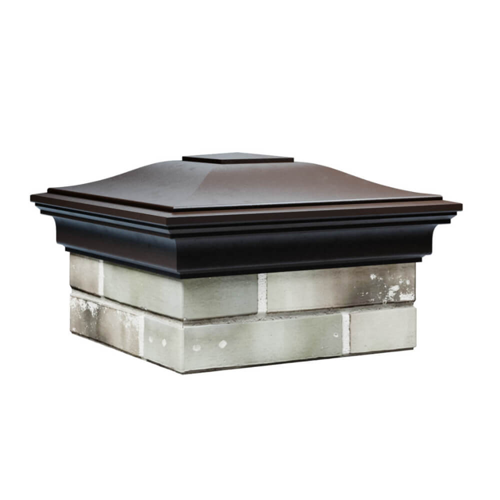 Колпак Zking Монблан Коричневый на столб 1.5х1.5 еврокирпича 0.7НФ (355х355мм) в Ставрополе фото