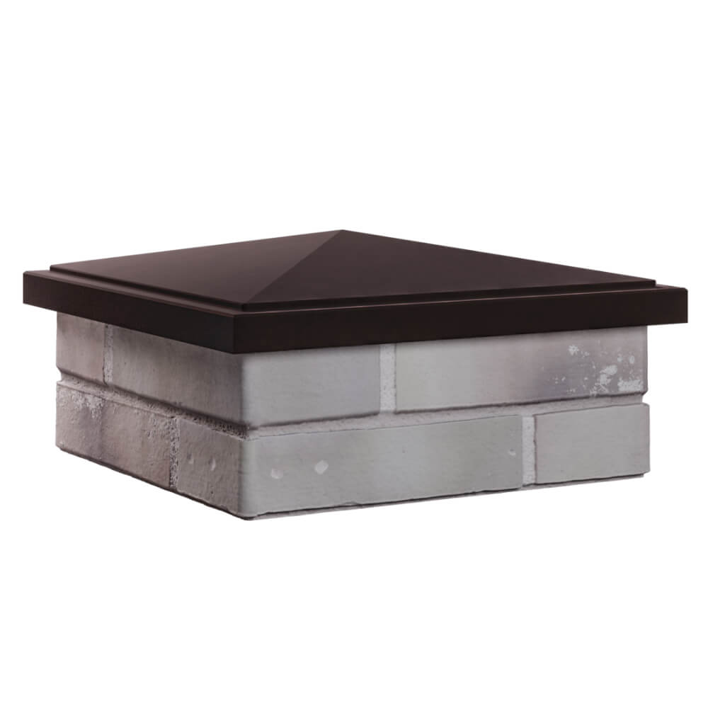 Колпак Zking БонаМоно Коричневый на столб 1.5х1.5 кирпича (385х385, 400х400мм) в Ставрополе фото