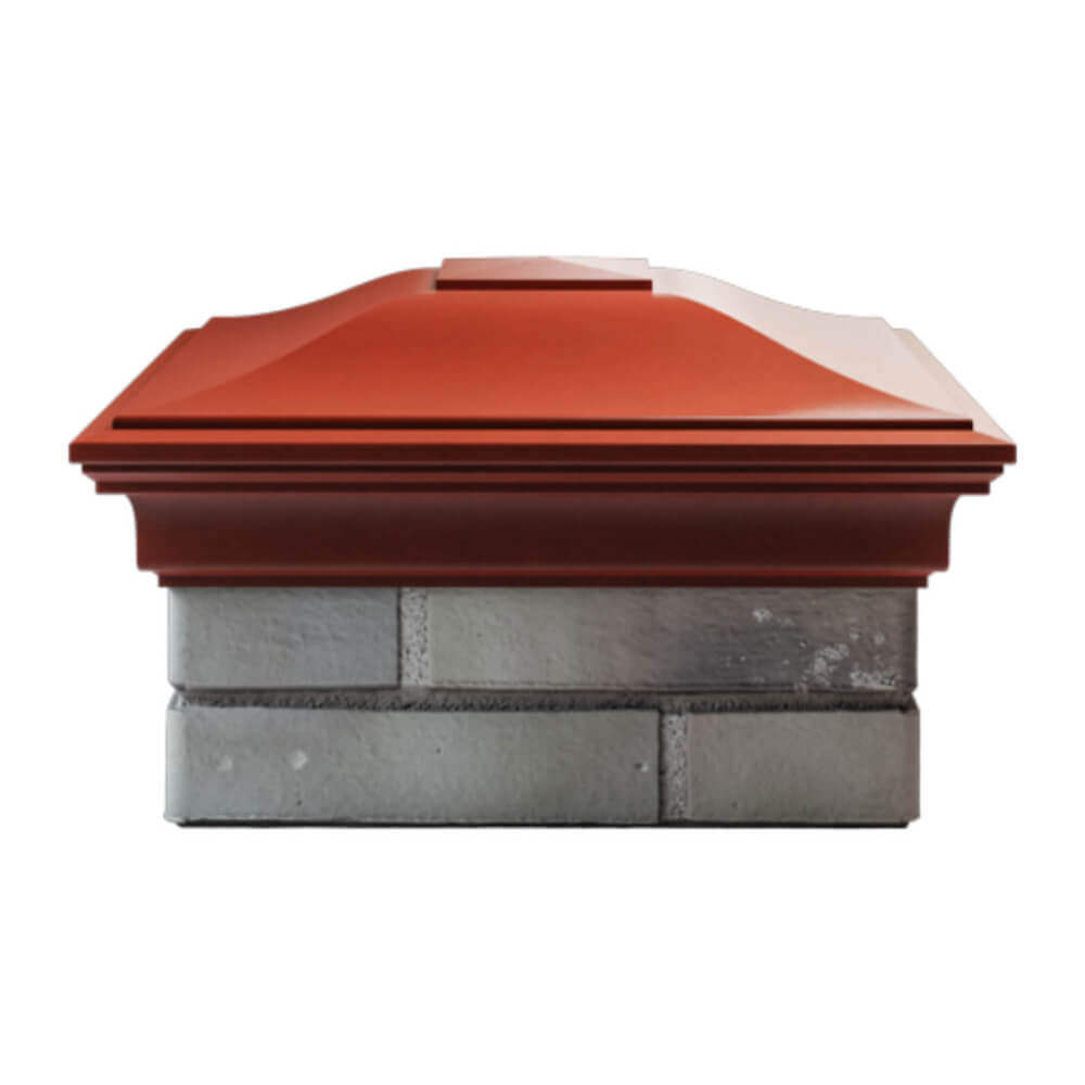 Колпак Zking Монблан Красный на столб 1.5х1.5 еврокирпича 0.7НФ (355х355мм) Ставрополь фото