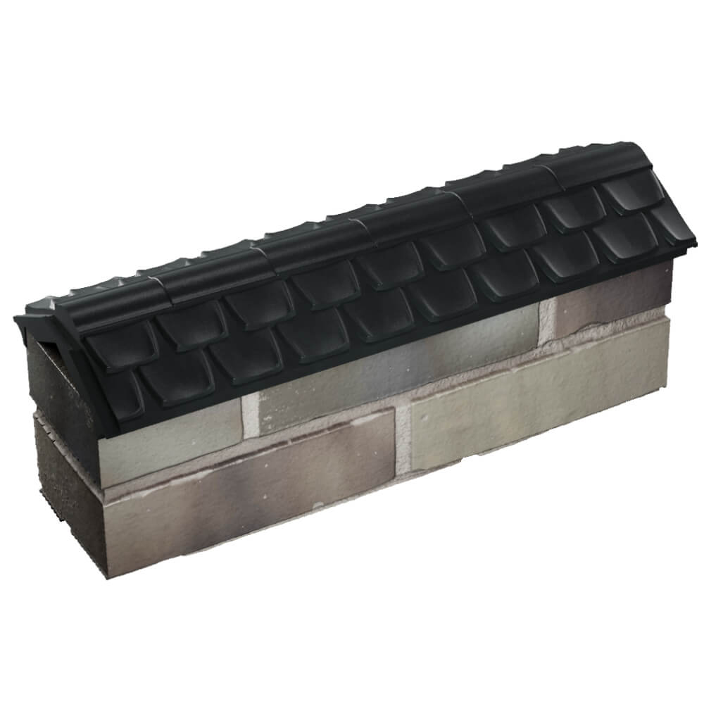 Парапет Zking Эльбрус Черный с посадкой на 0.5 кирпича (130мм) в Ставрополе фото