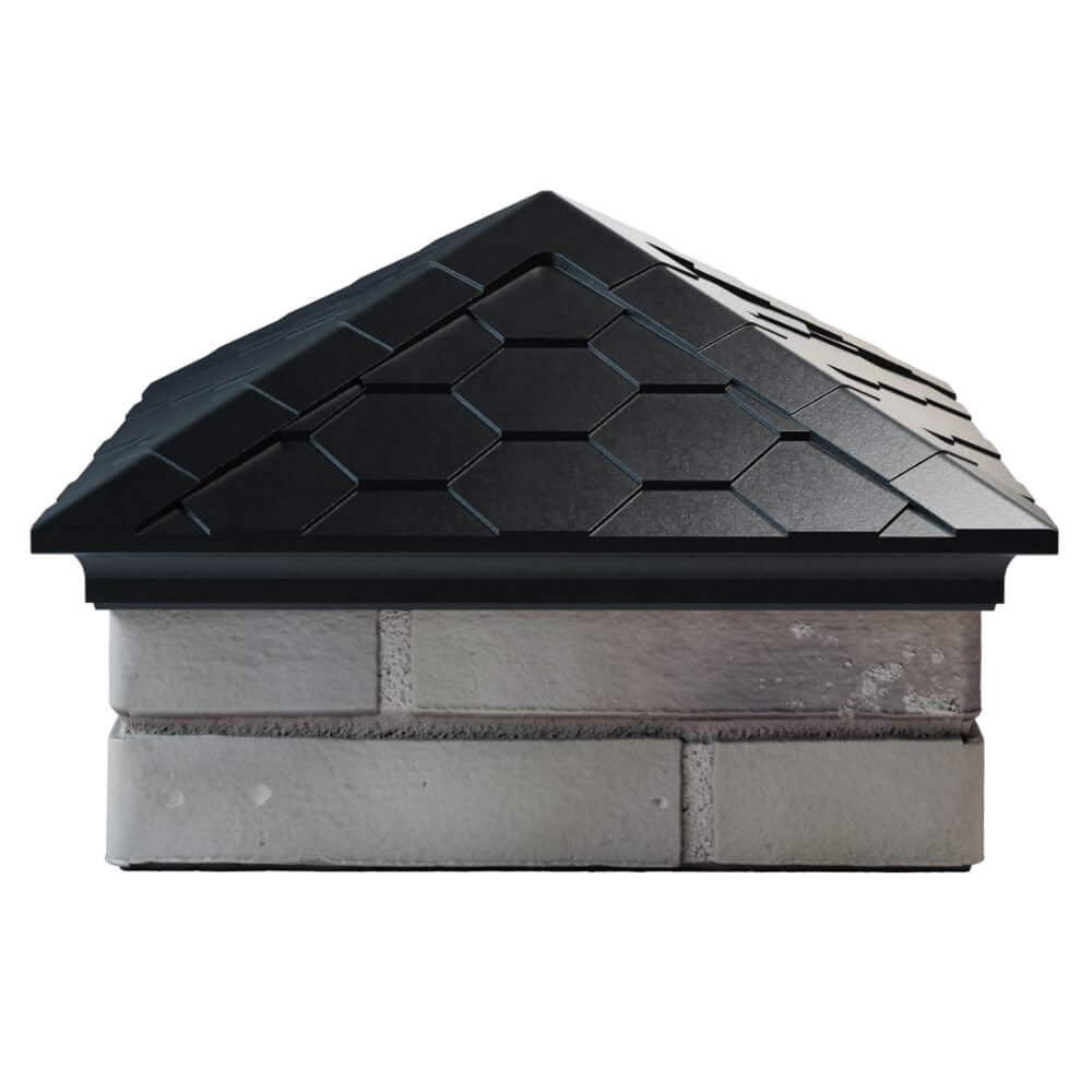 Колпак Zking Эверест Черный на столб 1.5х1.5 кирпича (390х390мм) Ставрополь фото