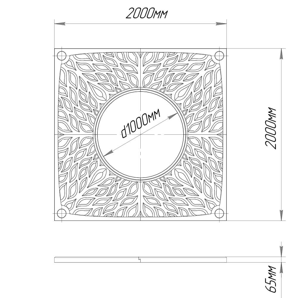 Приствольная решетка для дерева ZKING CRUST 2х2м Черная в Ставрополе фото