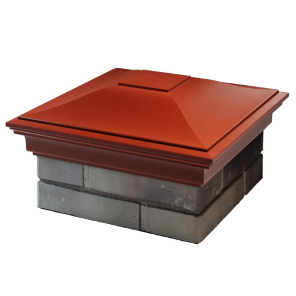 Колпак Zking Монблан Красный на столб 1.5х1.5 кирпича (385х385мм) в Ставрополе фото