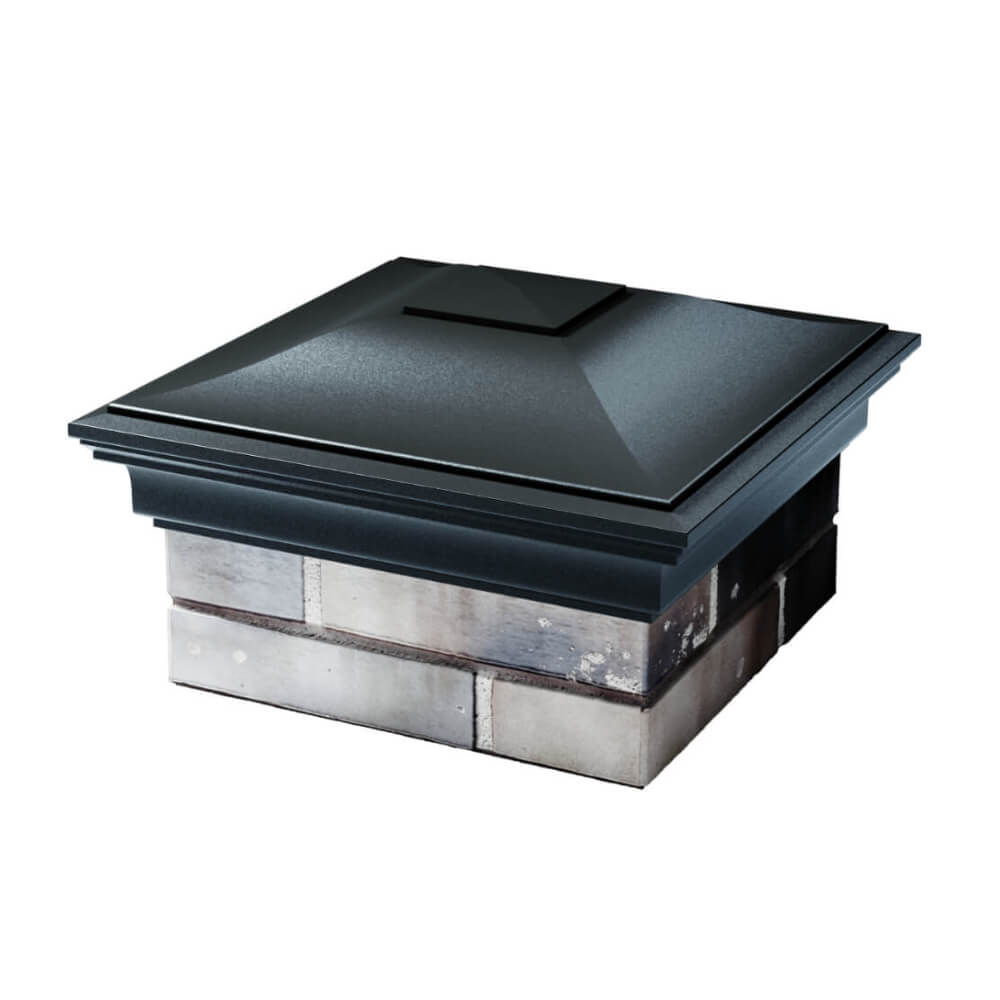 Колпак Zking Монблан Черный на столб 1.5х1.5 еврокирпича 0.7НФ (355х355мм) в Ставрополе фото