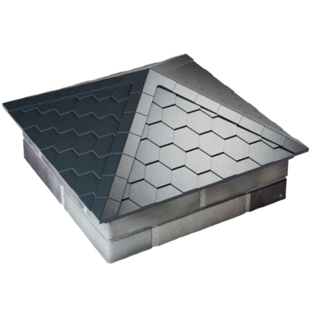 Колпак Zking Эверест Серый на столб 2х2 кирпича (535х535мм) Ставрополь фото