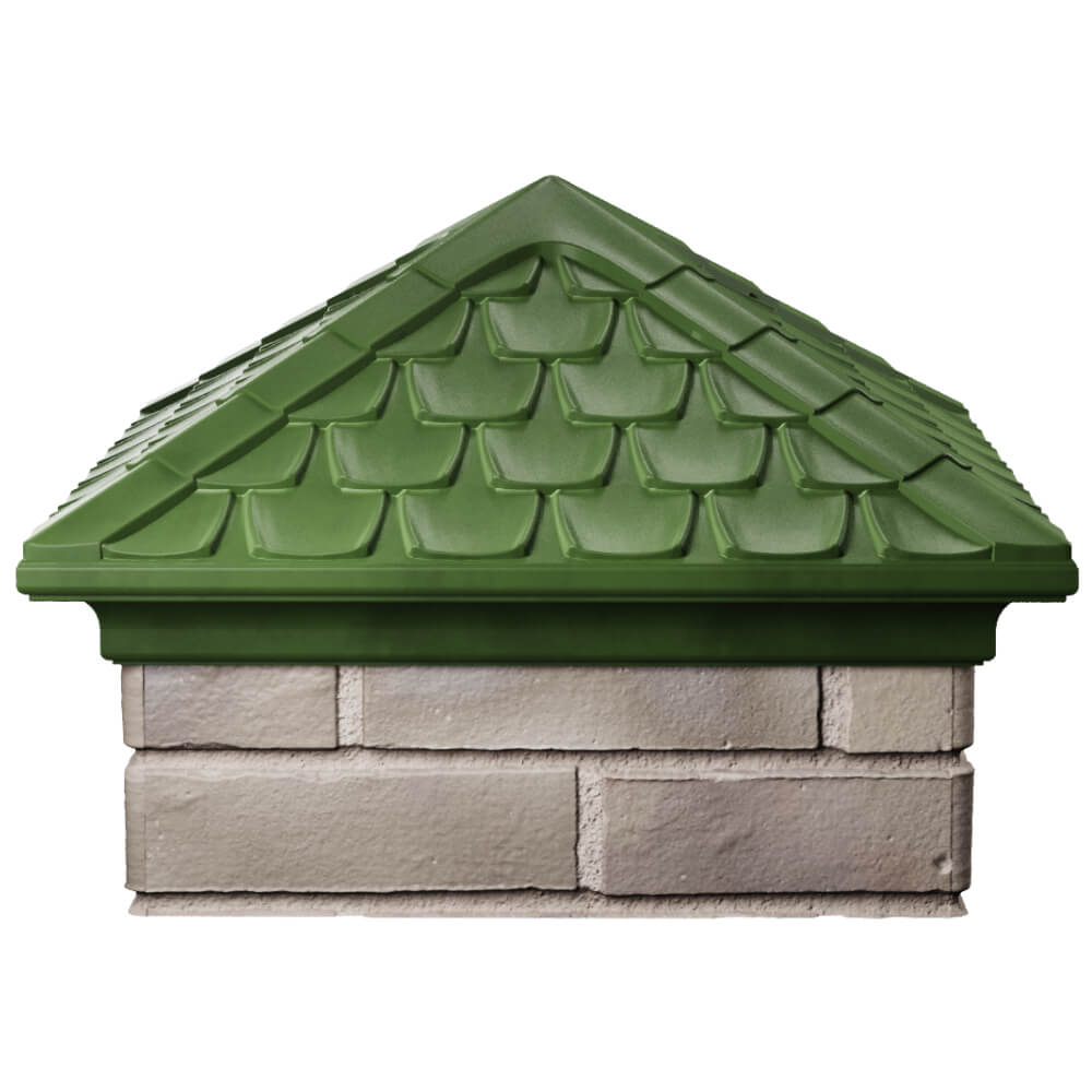 Колпак Zking Эльбрус Зеленый на столб 1.5х1.5 кирпича (385х385мм) Ставрополь фото