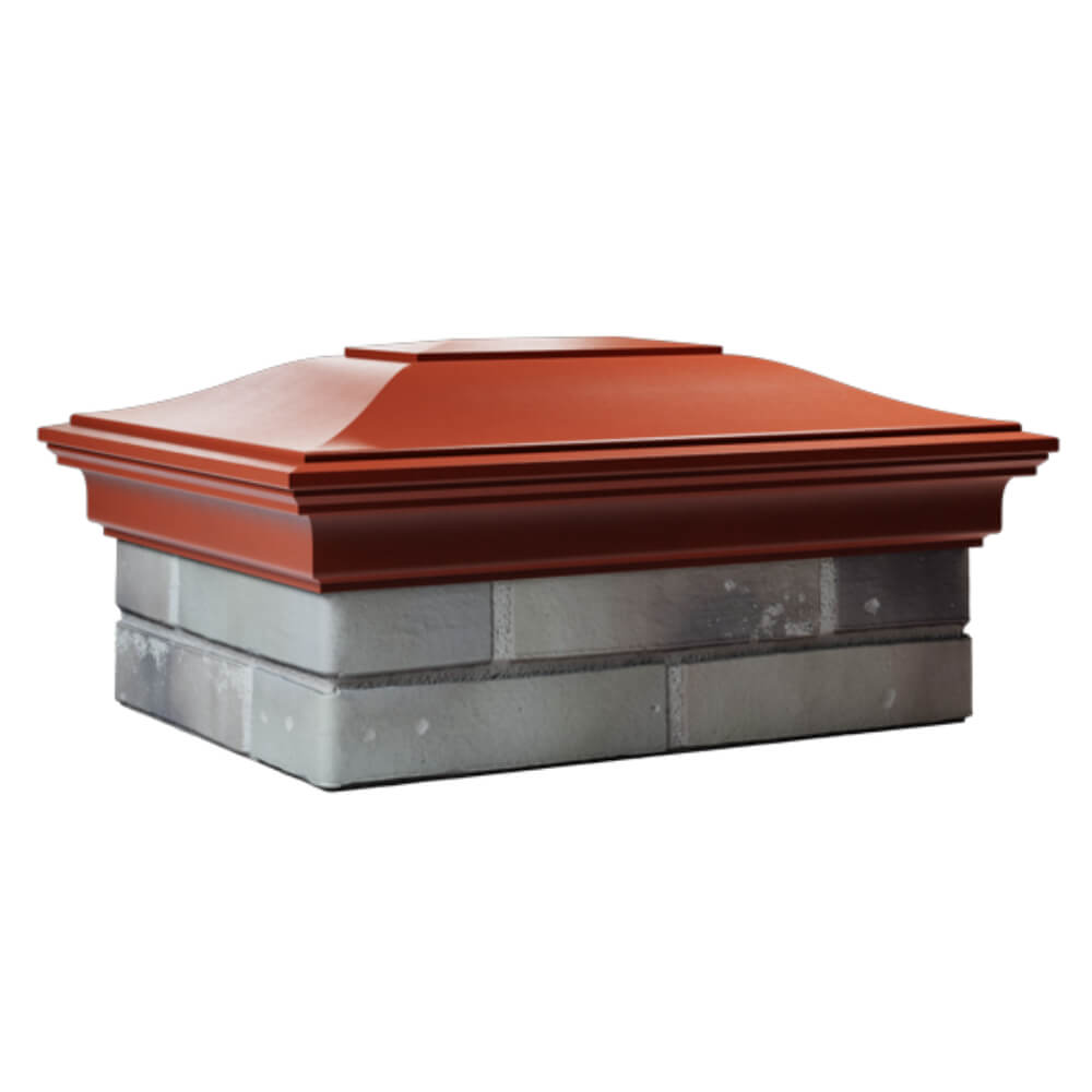 Колпак Zking Монблан Красный на столб 2х1.5 кирпича (515х385мм) в Ставрополе фото